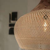 Kevara Rattan Ceiling Lamp for dining area accent - OpalDwell
