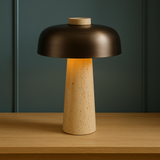 Natural stone table lamp accent piece