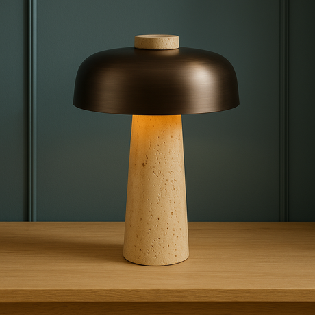 Natural stone table lamp accent piece