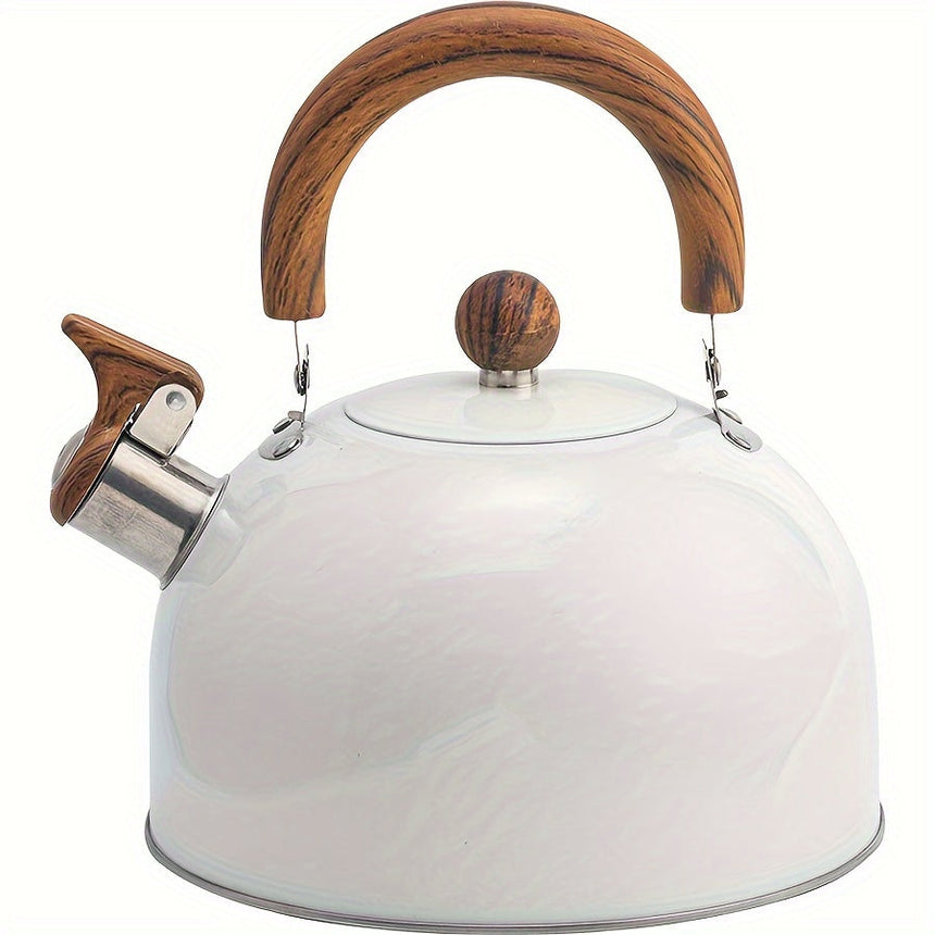 Enamel-coated whistling kettle for kitchen use