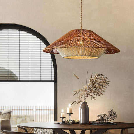 Wicker Pendant Light for Bedroom Ambient Glow
