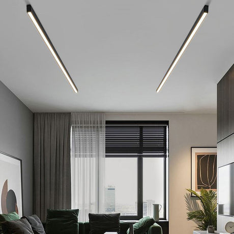 Noirline Black Linear Ceiling Light for living room ceiling - OpalDwell