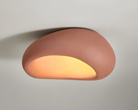 Textured resin ceiling light for modern homes