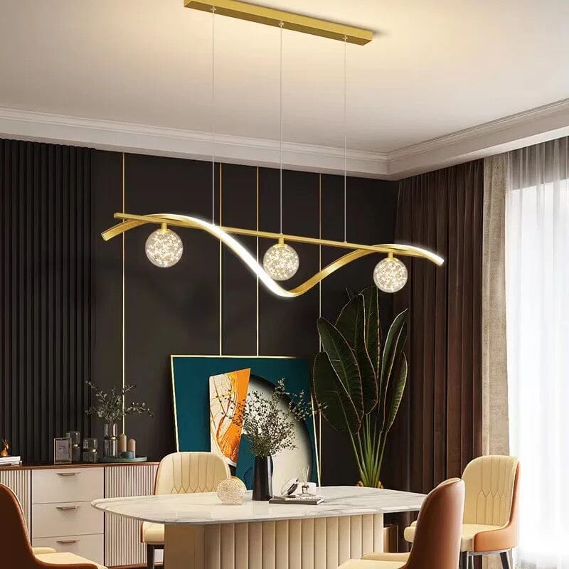 Marcelli Chandelier - Clear Glass Ball Pendant Detail