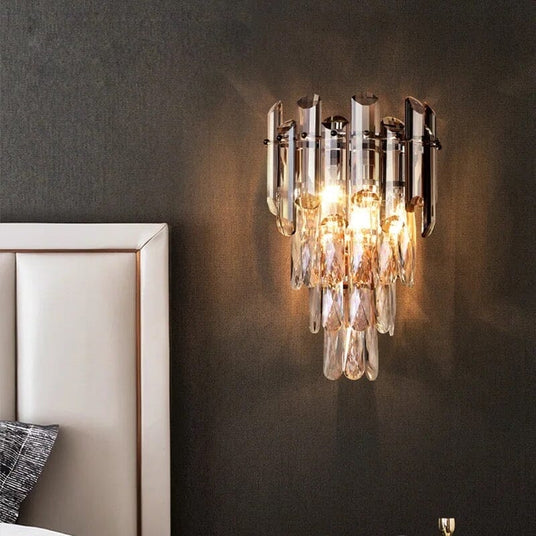 Smoke Gray Wall Light Close Detail