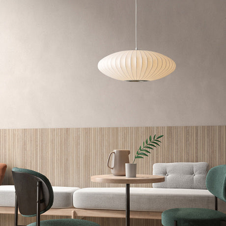 Aethera Silk Ceiling Light overall product view - OpalDwell