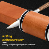 Diamond-Coated Rolling Knife Sharpener With Magnetic Base - OpalDwell