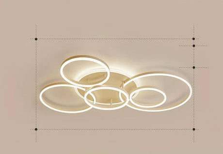 LunaRing Ring-Shaped Ceiling Lamp Gold Finish