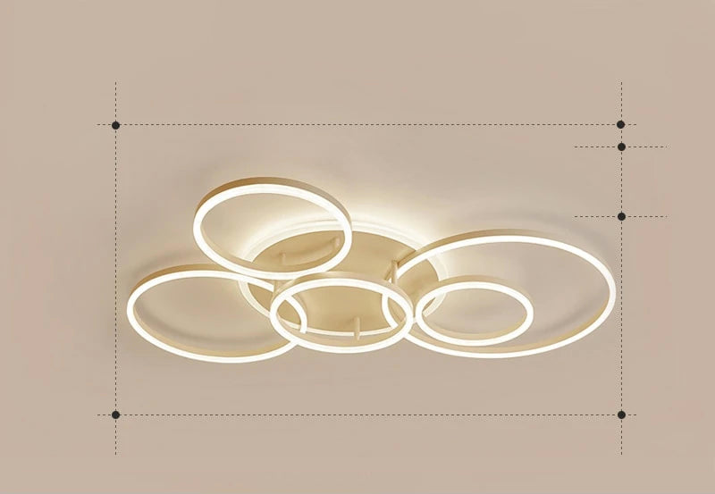 LunaRing Ring-Shaped Ceiling Lamp Gold Finish