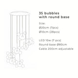 Glass Orb Chandelier for Scandinavian-Style Interiors