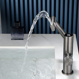Smart bathroom faucet installed in a bathroom setting