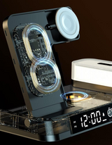 LED Nightlight Alarm Clock Wireless Charger Hub