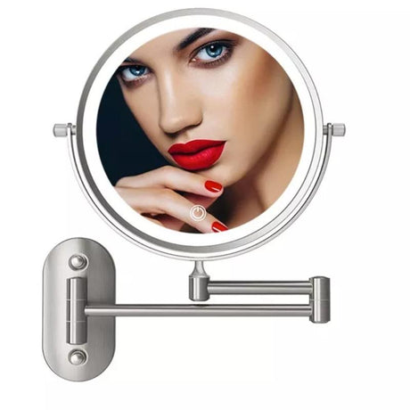 Led magnifying vanity mirror - rechargeable USB-C battery