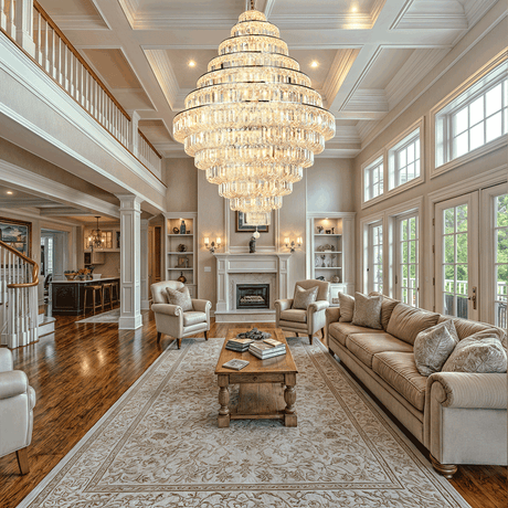 Crystal Chandelier for Foyer Statement Piece
