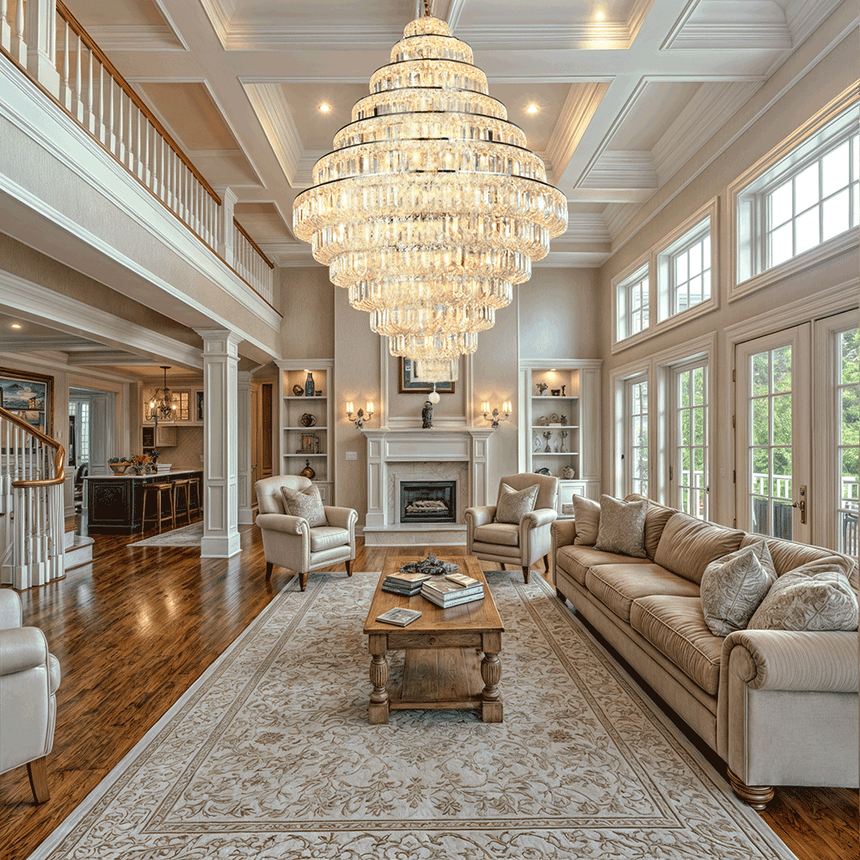 Crystal Chandelier for Foyer Statement Piece