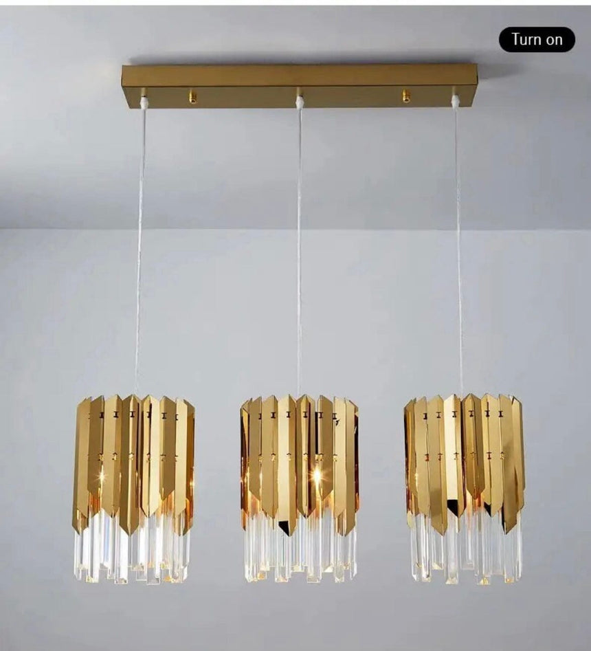 LED Chandelier with Adjustable Brightness Crystal Design