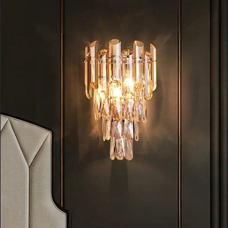 Crystal Wall Lamp for Hallway Accent