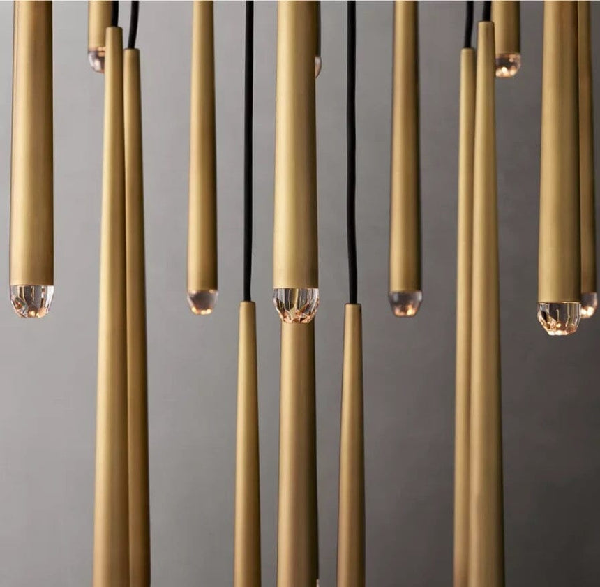 Crystal chandelier 20-head configuration view