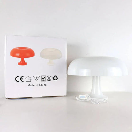 Mushroom Night Lamp Installed in Bedroom Setting