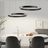 Round LED Chandelier Adjustable Ambient Glow