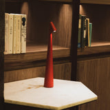 Nordic minimalist cordless table lamp close-up touch control detail
