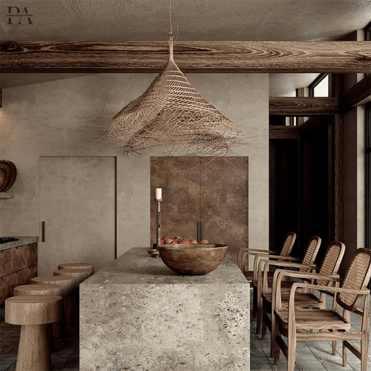 LED Bamboo Chandelier Warm Ambient Glow