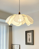 Aurelia Petal Layer Pendant Light iron frame construction - OpalDwell