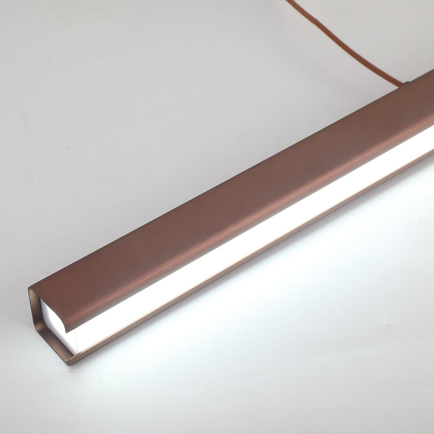 Linear Metal LED Pendant Light for Dining and Kitchen Spaces