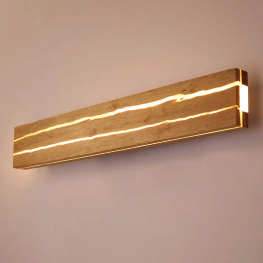 Wood and Acrylic Wall Light Detail