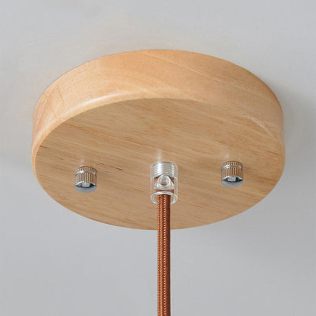 Wood Pendant Lamp Additional Angle View