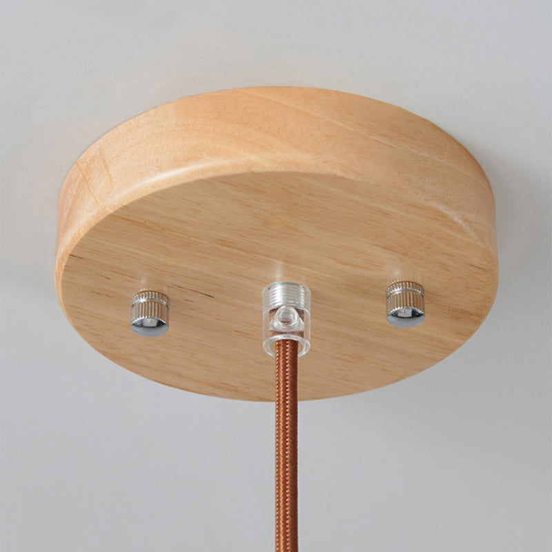 Wood Pendant Lamp Additional Angle View