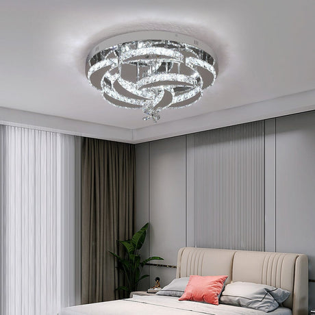 Roselle Crystal Tier Ceiling Chandelier for Living Room