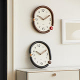 Twisted Design Wall Clock Side View OpalDwell