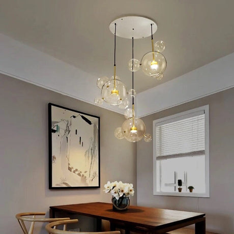 Bubble Glass Pendant for Dining Nook Lighting