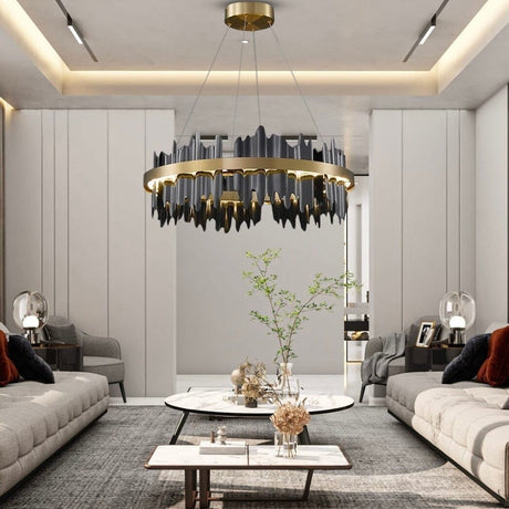Steel Chandelier for Living Room Accent Piece