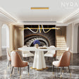 iron chandelier led wave design for dining room