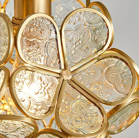 Floral Glass Pendant Light Soft Ambient Glow
