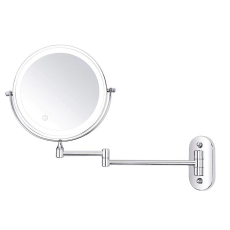 Dual-arm extendable mirror with 360-degree rotation