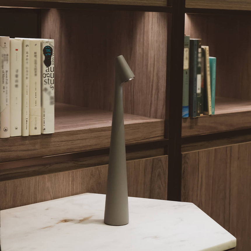 Nordic minimalist cordless table lamp styled room setting