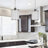 Black crystal pendant light with bold geometric silhouette