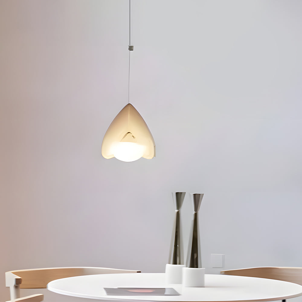 Linear Pendant Light in White Matte Metal