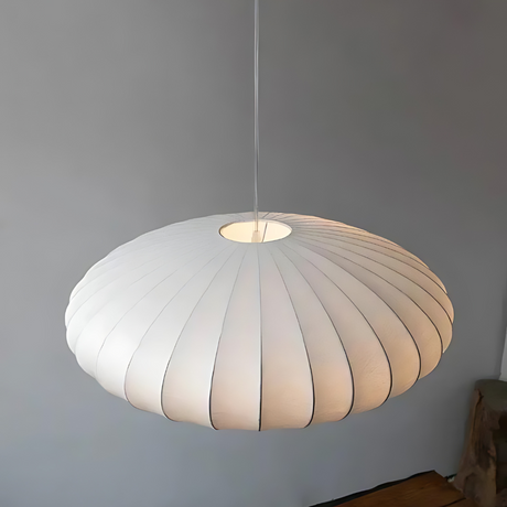 Aethera Silk Ceiling Light for bedroom ambient glow - OpalDwell