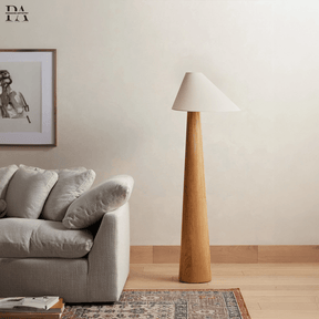 Wood Floor Lamp LED Warm Ambient Glow – Tala Collection
