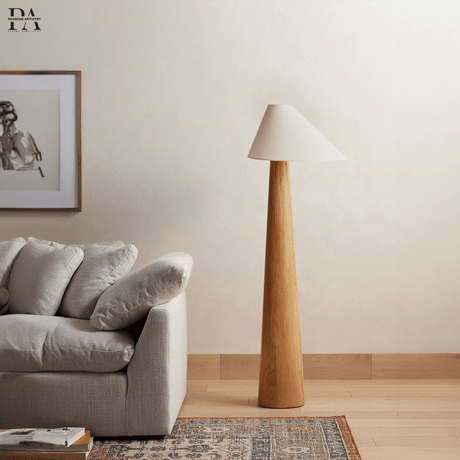Wood Floor Lamp LED Warm Ambient Glow – Tala Collection