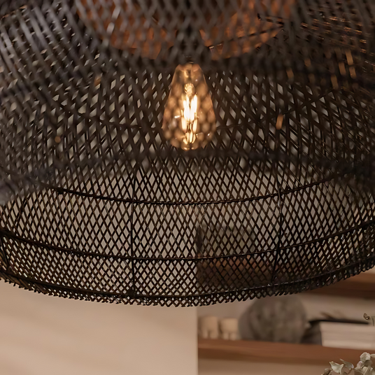 Handwoven Rattan Pendant Light for dining room accent
