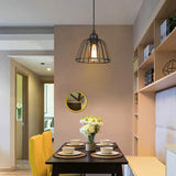 Black iron hanging lamp for kitchen and dining room