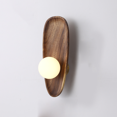 LumiVerde Wall Lamp with Organic Wood Texture