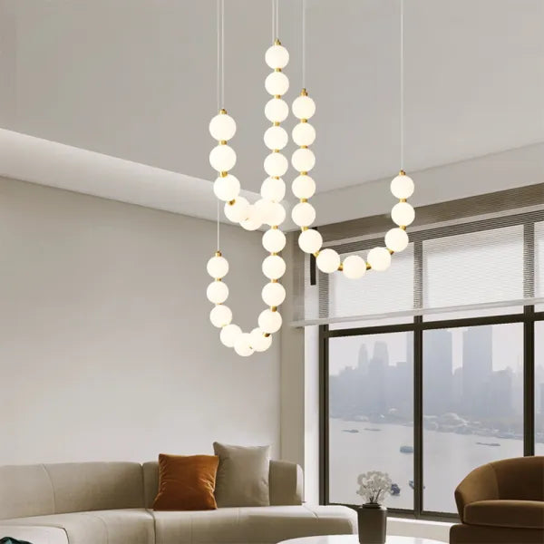 Layered Necklace Chandelier for Dining Room Lighting
