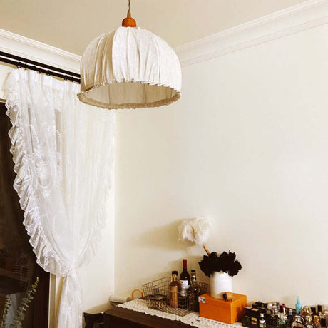 Linen Pendant Lamp for Living Room Ceiling
