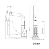 Brass kitchen faucet with easy installation design